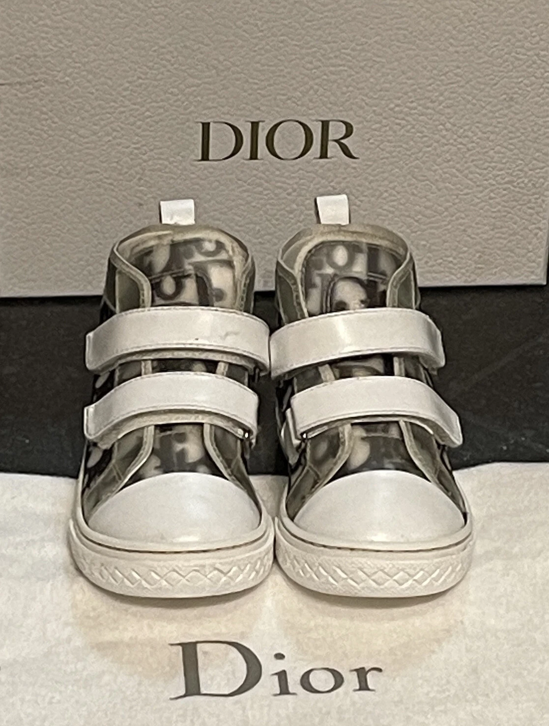 Baskets hautes authentiques logo Baby Dior B23 blanches et noires taille Royaume Uni 6 prix de prix