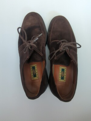 Joseph Abboud Chocolate Suede Leather Lace Up Brown Oxfords  display picture 3