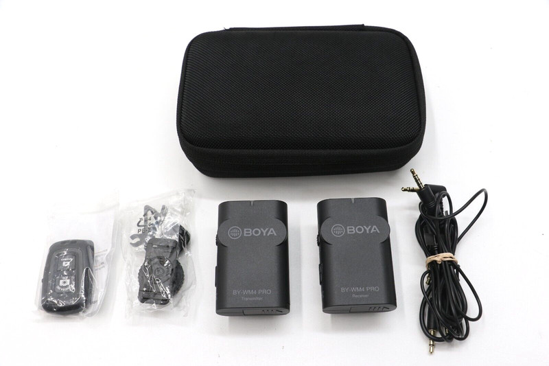 BOYA Digital Wireless Microphone Kit Transmitter Dual Channel BY-WM4-PRO