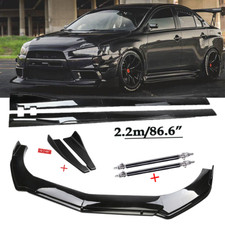 Front Bumper Lip Spoiler Chin Splitter For Mitsubishi Lancer Gt Gloss Black