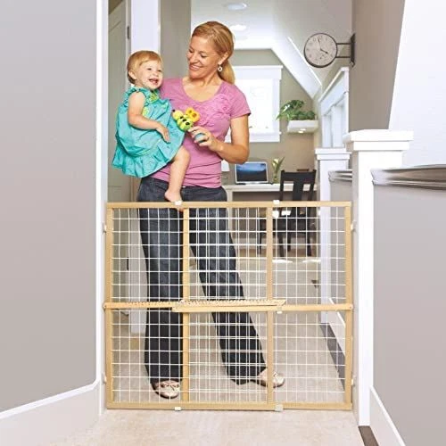 Toddleroo by North States 50" Wide Extra Wide Wire Mesh Baby Gate, Made in USA: