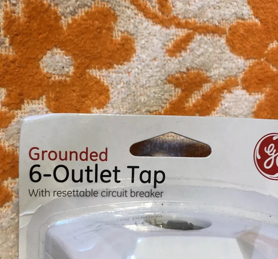 全新 GE 接地 6 插座龙头 带可重置断路器 56575 — 第 2/3 张图片
