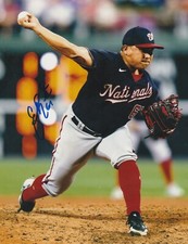 ERASMO RAMIREZ  WASHINGTON NATIONALS   ACTION SIGNED 8x10
