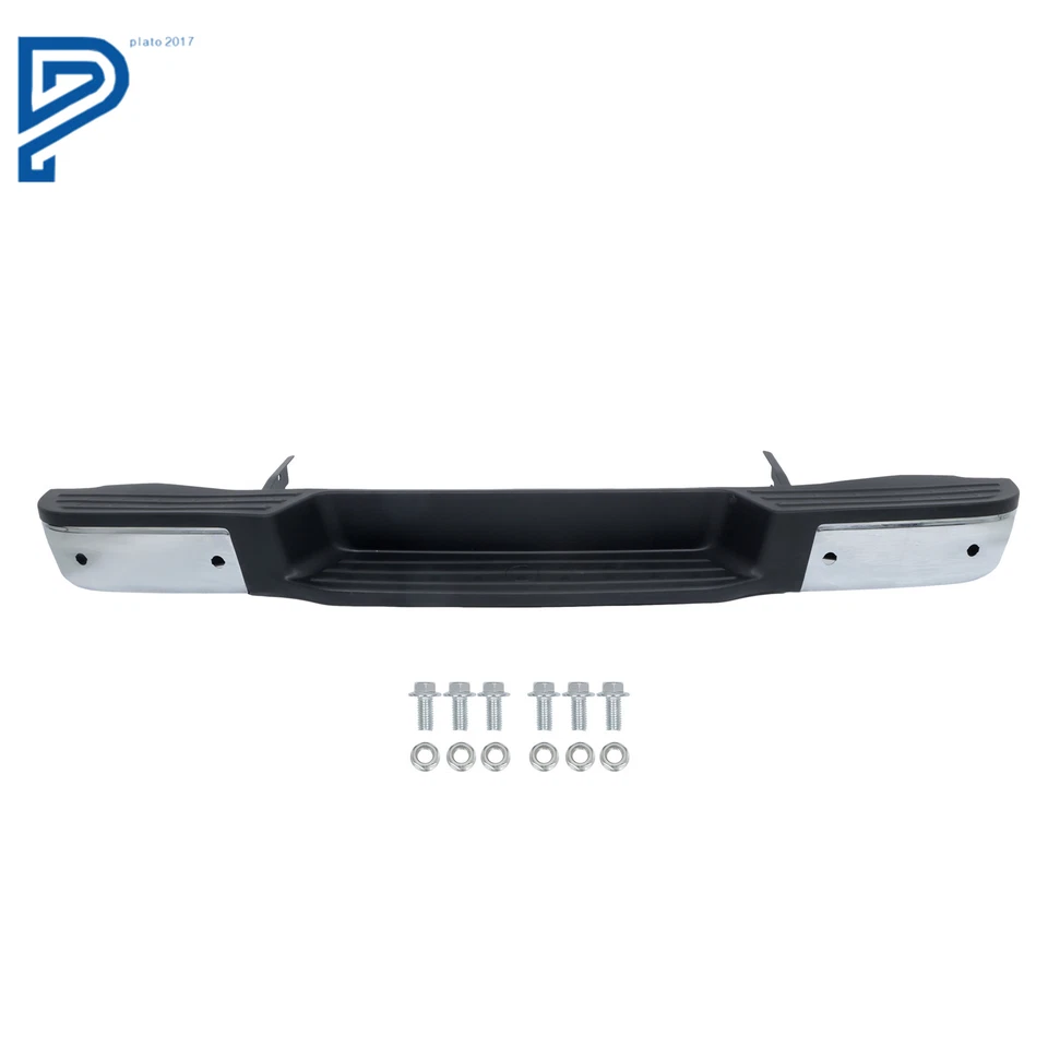 铬后保险杠组件适用于日产 NV1500 NV2500 NV3500 2012 - 2021 带传感器 — 第 2/4 张图片