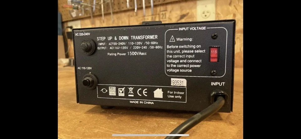 ELC T-1500 Voltage Conversion Step Up & Down Transformer - Image 3 of 3