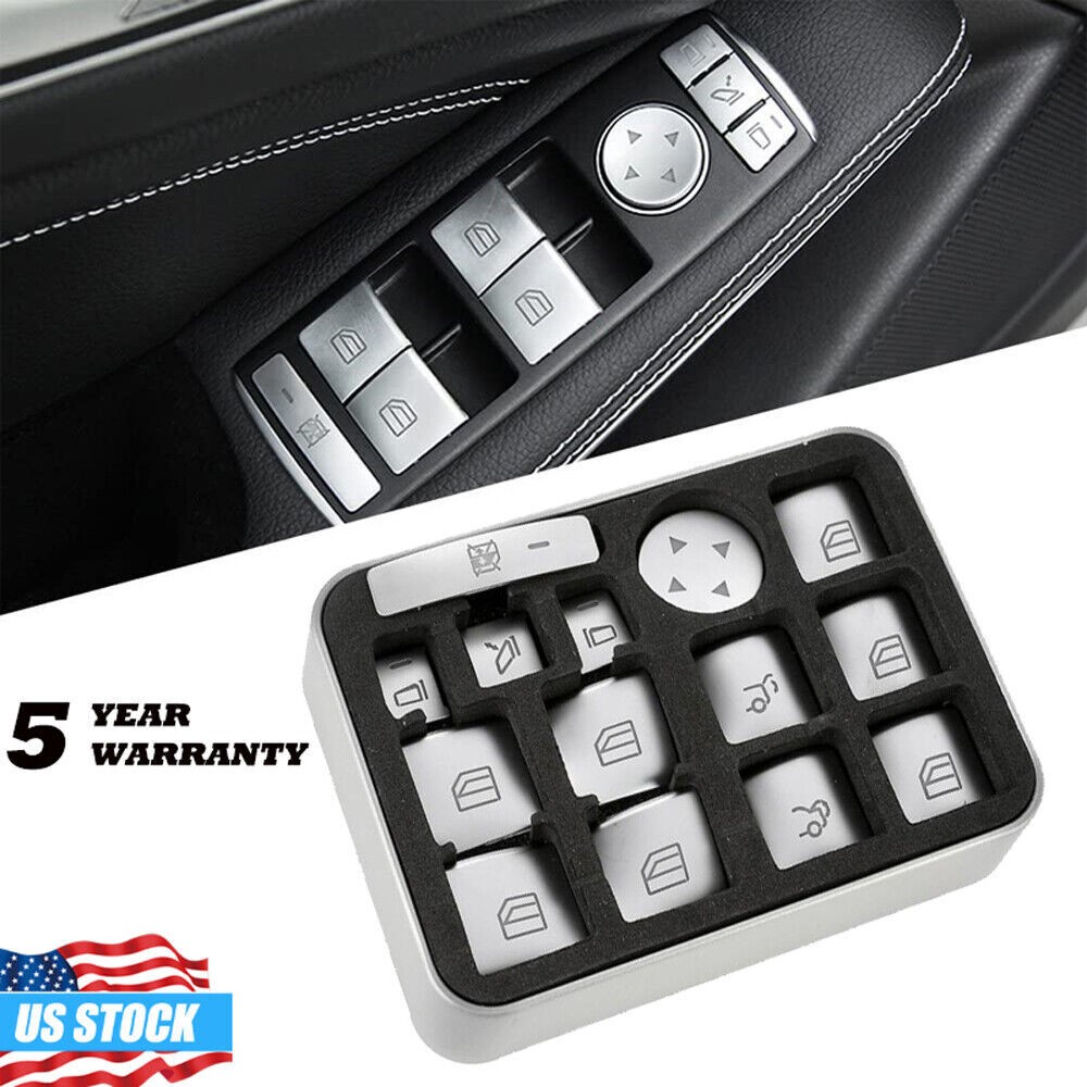 For Mercedes-Benz A B C C-class GLK CLA GLA Car Window Glass Lift Button Sticker