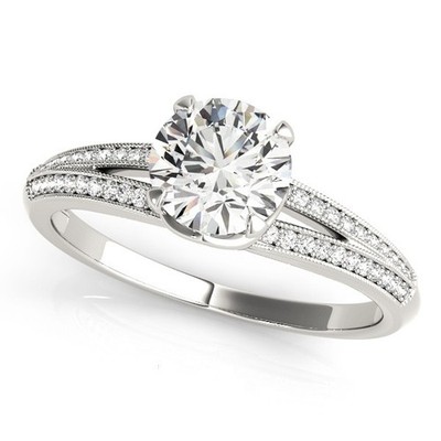 Preisvorschlag! 2 kt DE/VS Lab Grown Rundschliff Diamant Verlobungsring in Platin