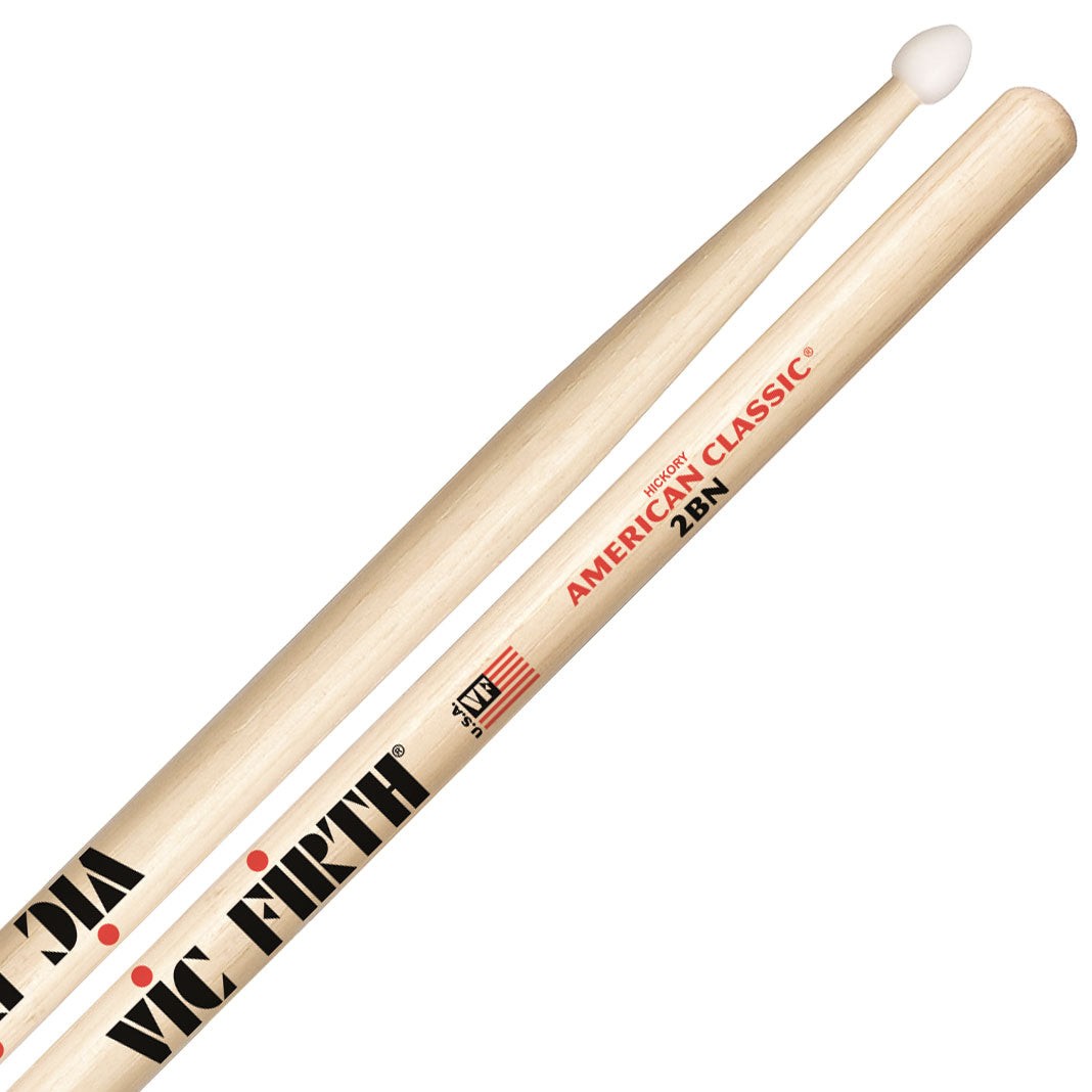 БАРАБАННЫЕ ПАЛОЧКИ С НЕЙЛОНОВЫМ НАКОНЕЧНИКОМ VIC FIRTH 2B 2990₽