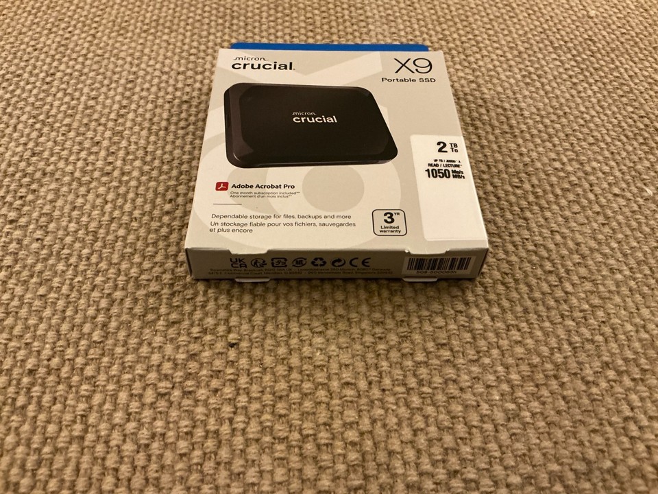 Crucial X9 2TB Portable SSD (CT2000X9SSD9) - Up to 1050MB/s Read - PC ...