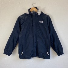 The North Face Windbreaker Jacket Boys Large Navy Blue Good Hooded Zip Up