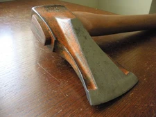 VINTAGE SWEDISH CHOPPING WEDGE AXE W/SPOTTED GUM HANDLE