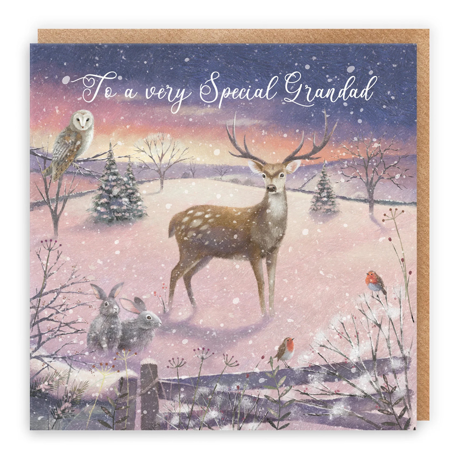 Grandad Christmas Card The Stag Milo's Gallery