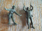 1960's MARX  D-Day Playset set of 2 green Paratroopers