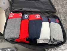 CR7 Cristiano Ronaldo Men's Trunk Underwear Pack of 5 2XL Multi Color W/Bag