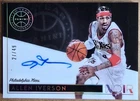 ALLEN IVERSON 10 YEAR ANNIVERSARY ON CARD AUTOGRAPH #27/49 - 2018-19 PANINI NOIR