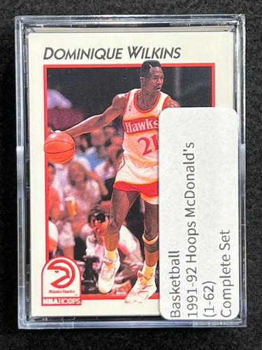 1991-92 Hoops McDonald's Basketball Complete Set (62) Jordan/Bird/Johnson