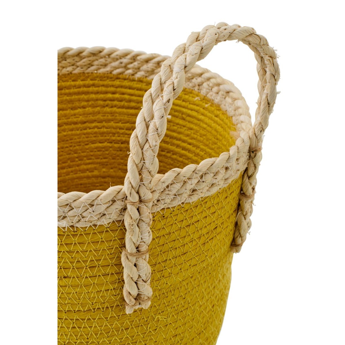 Paniers de rangement Issac 29cm moutarde aux finitions soignées de qualité