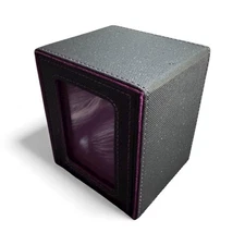 100+ TCG Leather Storage Box With Commander Window Display Card Holder Purple