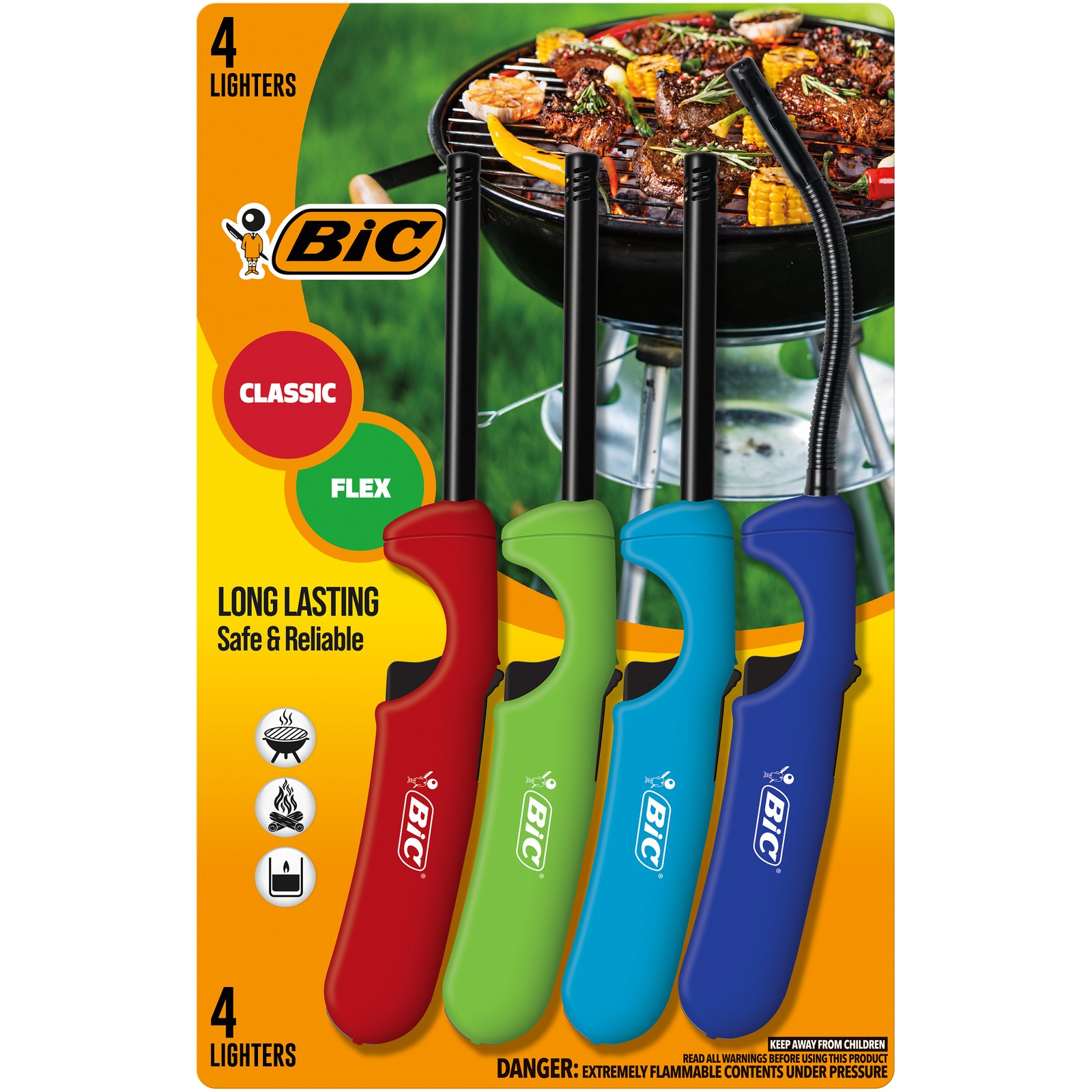 & Flex Wand Lighter, 4-pack