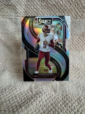2024 Panini Select - Premier Level Jayden Daniels #112 Silver Prizm Die-Cut (RC)