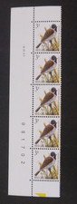 Belgium 1991 Buzin Birds Common Reed Bunting (MNH) Strip of 5