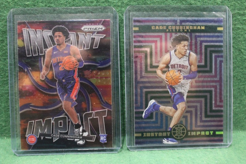 Cade Cunningham 2021 Rookie RC Lot (2) Illusions Prizm Instant Impact