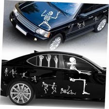 9 Sheet/56 Pcs Halloween Car Decals Decoration Self-Adhesive Car Skeleton