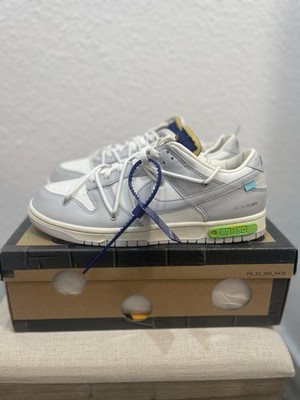 Nike x Off-White Dunk Low  Lot 23 of 50 | Sail | Neutral Grey   EU 45 | US 11  