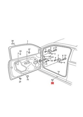 Genuine VW SEAT SKODA Polo Derby Vento-IND Grommet 6R3837707A