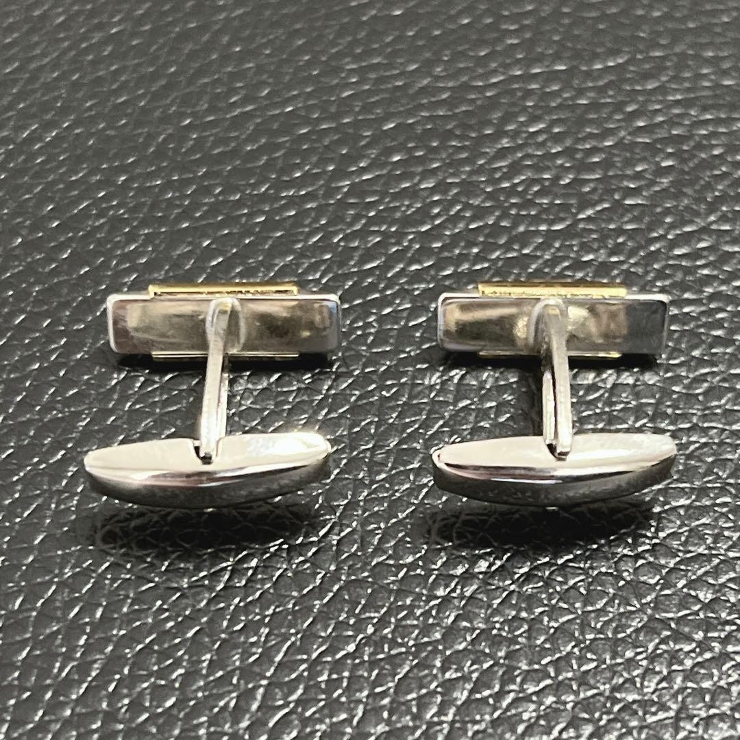 Gucci Interlocking Logo Gold Silver Cufflinks Use… - image 4