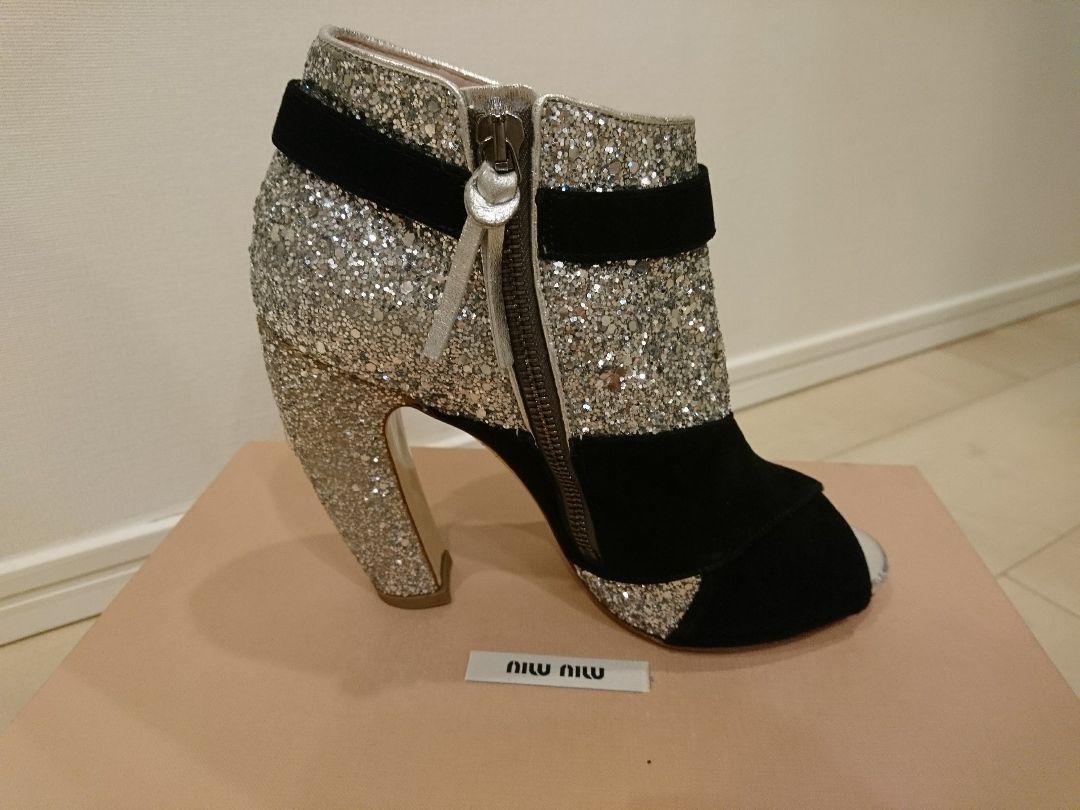Miu Miu 98AW グリッター ヒール 90s glitter heels Miu Miu