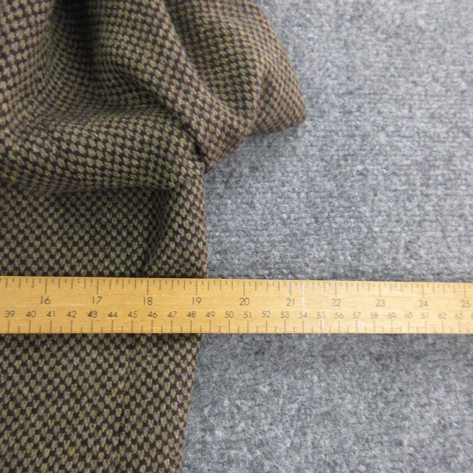 Canali Blazer Mens 40R 50 Brown Green Wool Cashmere Tweed Houndstooth Made Italy - Image 4 of 4