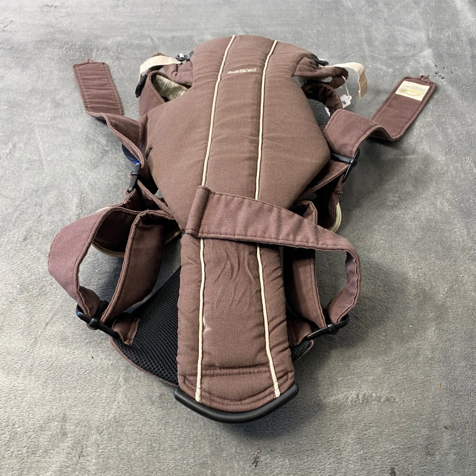 BabyBjorn Baby Carrier Unisex OS Brown Original Cotton Front Infant 8-26lbs