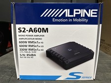 Alpine S2-A60M S-Series Next-Gen 600W High-Performance Car Mono Amplifier