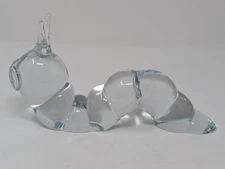 Vintage Steuben Style Crystal Caterpillar Paperweight