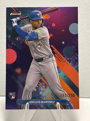 2025 Topps Finest - Common Orelvis Martinez #84 Purple Refractor /250 (RC)