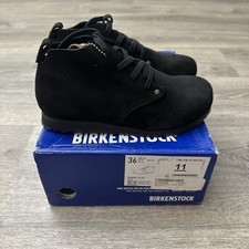 Scarpe Birkenstock Dundee stivaletti scamosciati neri vestibilità regolare taglia EU 36 US L5 - nuove
