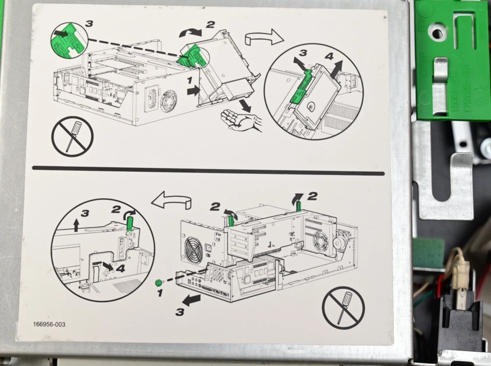 Vintage Compaq Deskpro Floppy/CD-ROM Unit w/ Cables Solenoid Speaker ~1999/2000 - Image 3 of 4