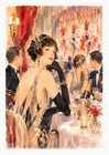 Tableau création originale - Art Déco- Papier aquarelle A3 - Paris des Années 20