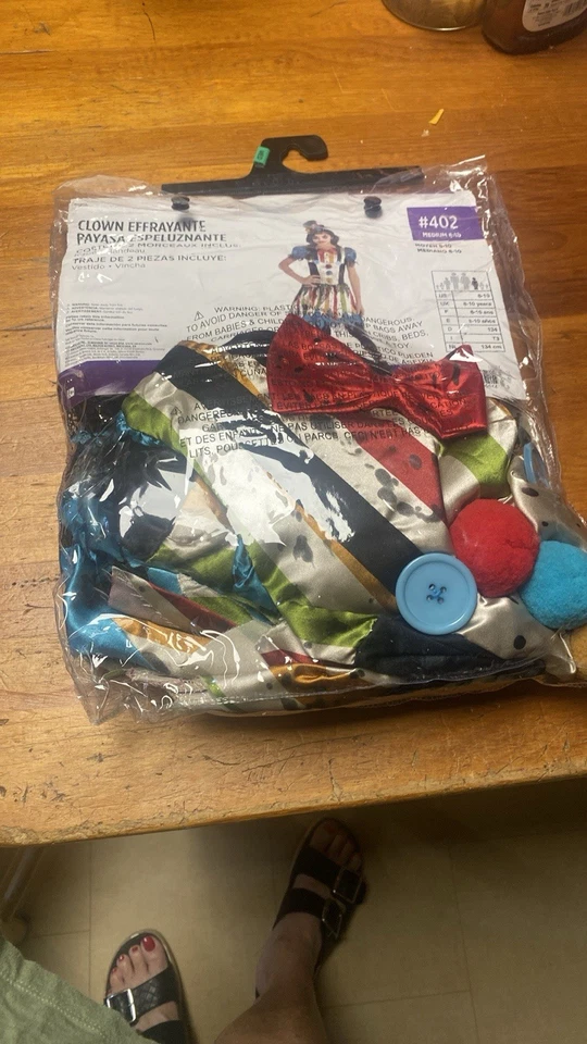 Disfraz de payaso aterrador Suit Yourself niñas, niños Halloween MEDIANA EDAD 8-10 Foto 3 de 3
