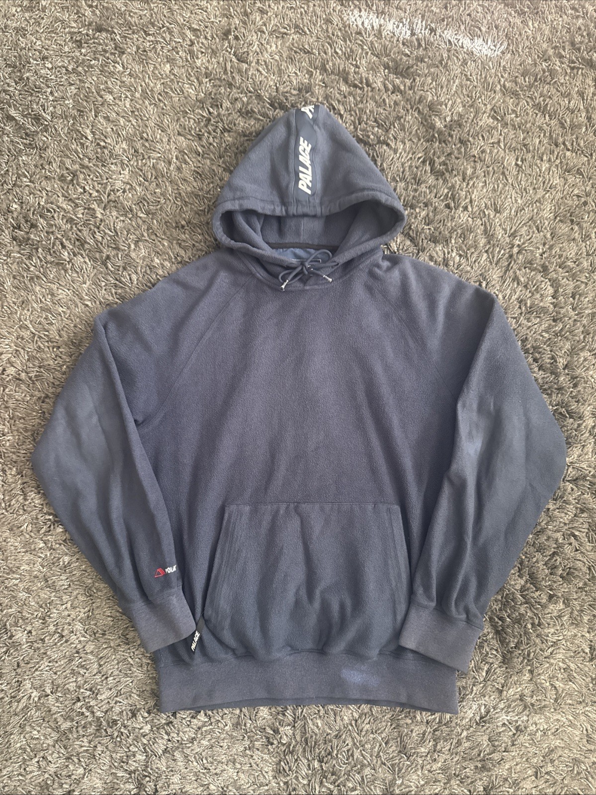 Palace Skateboards Warm MIT Tech Polartec Pullover Hoodie Blue Men's Large L