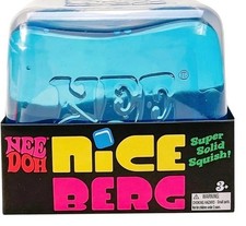 NeeDoh Nice Berg Blue XL Giant Nee Doh Niceberg Solid Squish Cube Ice Block