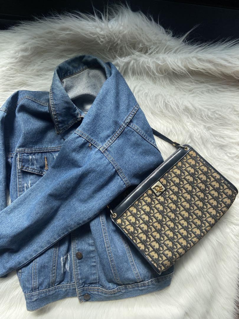 Dior Leather Shoulder Bag with Gold-Tone Hardware-image