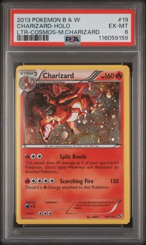 2013 Charizard 19 Cosmos Holo PSA 6 Pokemon Black & White
