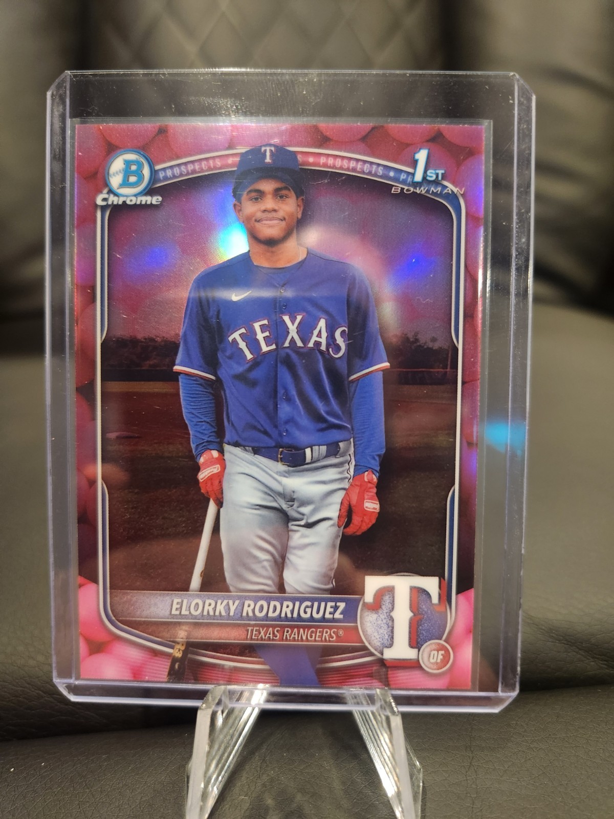 2025 Bowman Chrome 1st #BCP-186 Elorky Rodriguez Bubble Gum Refractor SSP!
