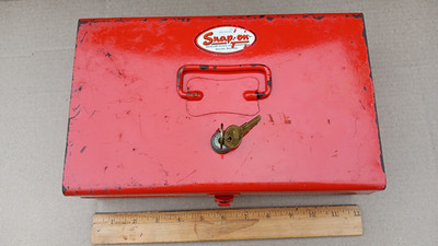 Vintage 1955 Snap-on Sliding Drawer Mini Tool Box KR65B Made in USA 55 w/ Keys