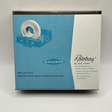 Vintage Sawyer's Rototray Slide Tray in Album 100 2x2 slides New in Box 6214