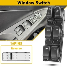 For 2011-2015 Hyundai Sonata Front Driver Side Master Power Window Switch Black