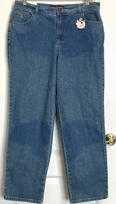 NWT GLORIA VANDERBILT AMANDA SLIMMING BLUE STRETCH JEANS 16W AVERAGE 30.5 INSEAM