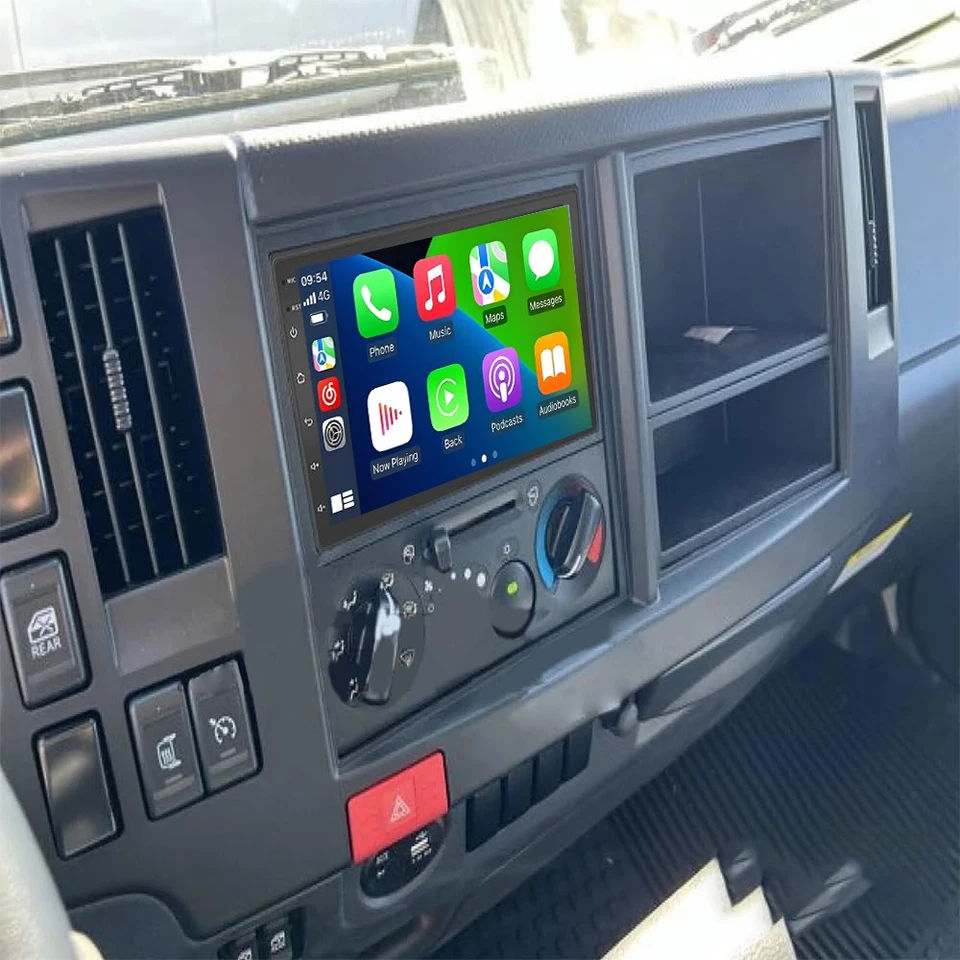 Radio GPS Android CarPlay para camión Isuzu serie N NNR NPR NPS NQR 2009-2020 Foto 4 de 4